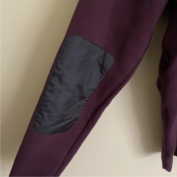 Victorinox Sweater Men's Burgundy 1/4 Zip Patched Elbows Shoulder Cotton Blend M - Picture 4 of 8